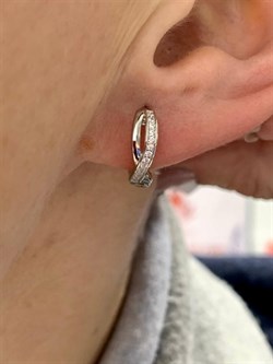 *Серьги Конго Фианит Микро Вставки арт. MP-E00074-X-W-X-X-W-836 вес 2,2 г - фото 268609