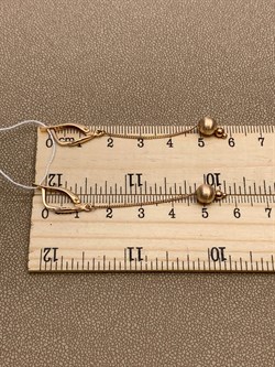 *Серьги Шары цв Красное арт. 02-0001-00-000-1110-04-962 вес 2,49 г - фото 268691