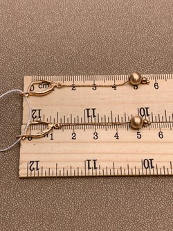 *Серьги Шары цв Красное арт. 02-0001-00-000-1110-04-962 вес 2,49 г - фото 268692