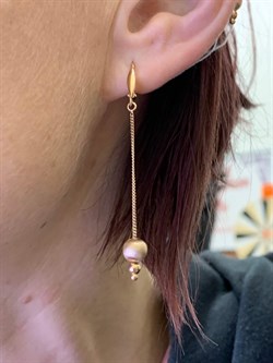 *Серьги Шары цв Красное арт. 02-0001-00-000-1110-04-962 вес 2,49 г - фото 268694