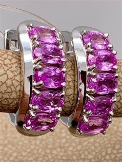 *Серьги Розовый Сапфир цв Белое арт 2-207293-00-47-611 вес 4,22 г - фото 268756 *Серьги Розовый Сапфир цв Белое арт 2-207293-00-47-611 вес 4,22 г - фото 268756