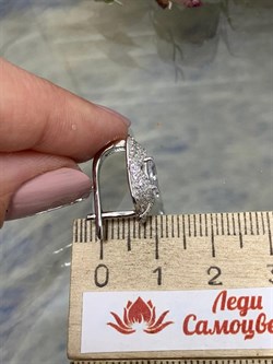 *Серьги Белый Фианит Микро Вставки арт. CZ-E01804-X-W-W-X-W-124 вес 4,47 г - фото 268783 *Серьги Белый Фианит Микро Вставки арт. CZ-E01804-X-W-W-X-W-124 вес 4,47 г - фото 268783