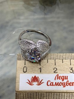 *Кольцо р.19,5 Белый Фианит Микро Вставки арт. CZ-R01804-X-W-W-X-W-131 вес 5,75 г - фото 268794 *Кольцо р.19,5 Белый Фианит Микро Вставки арт. CZ-R01804-X-W-W-X-W-131 вес 5,75 г - фото 268794