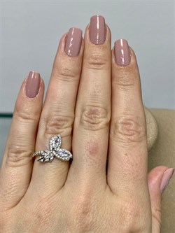 *Кольцо р.16,5 Белый Фианит арт. CZ-R01051-X-W-W-X-W-286 вес 2,6 г - фото 268801