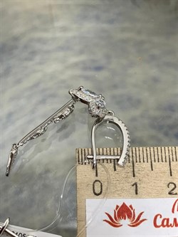 *Серьги Белый Фианит арт. CZ-E01051-X-W-W-X-W-579 вес 5,74 г - фото 268931