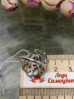 *Кольцо р.18 Микс Аметист арт. AS-R00465-X-W-Pur-X-BL-052 вес 3,69 г - фото 268952