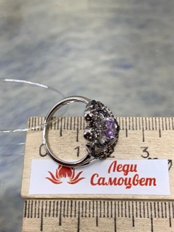 *Кольцо р.17,5 Микс Аметист арт. AS-R00465-X-W-Pur-X-BL-699 вес 3,69 г - фото 268961 *Кольцо р.17,5 Микс Аметист арт. AS-R00465-X-W-Pur-X-BL-699 вес 3,69 г - фото 268961