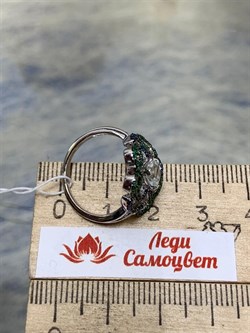 *Кольцо р.16,5 Празиолит арт. AS-R00465-X-W-Gg-X-BL-702 вес 3,43 г - фото 268971 *Кольцо р.16,5 Празиолит арт. AS-R00465-X-W-Gg-X-BL-702 вес 3,43 г - фото 268971