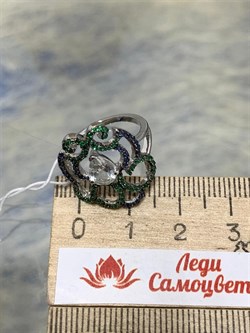 *Кольцо р.16,5 Празиолит арт. AS-R00465-X-W-Gg-X-BL-702 вес 3,43 г - фото 268972 *Кольцо р.16,5 Празиолит арт. AS-R00465-X-W-Gg-X-BL-702 вес 3,43 г - фото 268972