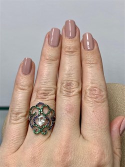 *Кольцо р.19 Празиолит арт. AS-R00465-X-W-Gg-X-BL-654 вес 3,43 г - фото 268978 *Кольцо р.19 Празиолит арт. AS-R00465-X-W-Gg-X-BL-654 вес 3,43 г - фото 268978