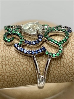 *Кольцо р.19 Празиолит арт. AS-R00465-X-W-Gg-X-BL-654 вес 3,43 г - фото 268986 *Кольцо р.19 Празиолит арт. AS-R00465-X-W-Gg-X-BL-654 вес 3,43 г - фото 268986