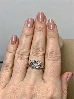 *Кольцо р.17 Белый Фианит Микро Вставки арт. MP-R00-42-X-W-X-X-W-494 вес 2,68 г - фото 269042