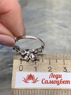 *Кольцо р.17 Белый Фианит Микро Вставки арт. MP-R00-42-X-W-X-X-W-494 вес 2,68 г - фото 269043