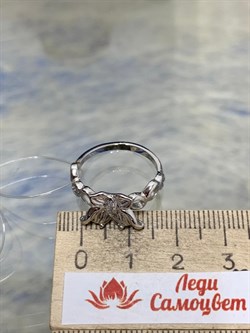 *Кольцо р.17 Белый Фианит Микро Вставки арт. MP-R00-42-X-W-X-X-W-494 вес 2,68 г - фото 269044