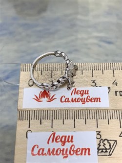 *Кольцо р.17 Белый Фианит Микро Вставки арт. MP-R00-42-X-W-X-X-W-494 вес 2,68 г - фото 269045