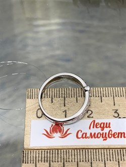*Кольцо р.17,5 Белый Фианит арт. CZ-R01699-X-W-W-X-W-345 вес 3 г - фото 269074