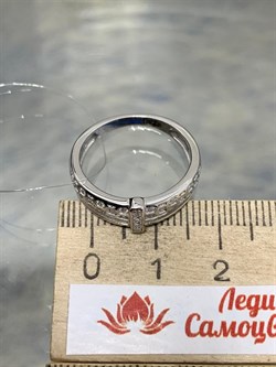 *Кольцо р.17,5 Белый Фианит арт. CZ-R01699-X-W-W-X-W-345 вес 3 г - фото 269075