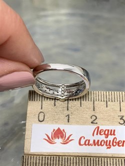 *Кольцо р.17,5 Белый Фианит арт. CZ-R01699-X-W-W-X-W-345 вес 3 г - фото 269076