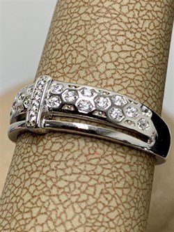 *Кольцо р.17,5 Белый Фианит арт. CZ-R01699-X-W-W-X-W-345 вес 3 г - фото 269077