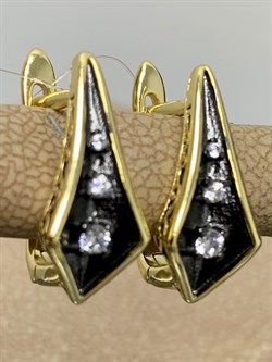 *Серьги Белый Фианит арт. CZ-E01619-X-L-X-X-W-290 вес 3,3 г - фото 269097