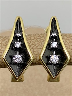 *Серьги Белый Фианит арт. CZ-E01619-X-L-X-X-W-290 вес 3,3 г - фото 269098