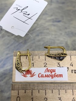 *Серьги Белый Фианит арт. CZ-E01619-X-L-X-X-W-290 вес 3,3 г - фото 269102