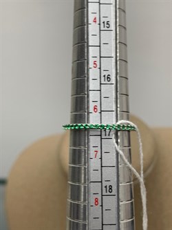 *Кольцо р.17 Зеленый Фианит арт. SL-R01312-X-W-X-X-Gg-401 вес 1,19 г - фото 269140