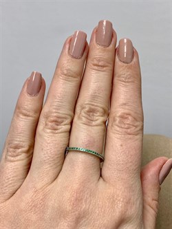 *Кольцо р.17  Зеленый Фианит арт. SL-R01311-X-W-X-X-Gg-905 вес 1,3 г - фото 269153 *Кольцо р.17  Зеленый Фианит арт. SL-R01311-X-W-X-X-Gg-905 вес 1,3 г - фото 269153