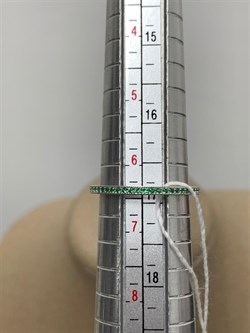 *Кольцо р.17  Зеленый Фианит арт. SL-R01311-X-W-X-X-Gg-905 вес 1,3 г - фото 269154 *Кольцо р.17  Зеленый Фианит арт. SL-R01311-X-W-X-X-Gg-905 вес 1,3 г - фото 269154