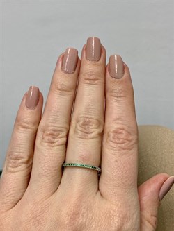 *Кольцо р.17 Зеленый Фианит арт. SL-R01311-X-W-X-X-Gg-104 вес 1,3 г - фото 269156