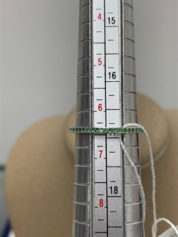 *Кольцо р.17 Зеленый Фианит арт. SL-R01311-X-W-X-X-Gg-104 вес 1,3 г - фото 269157