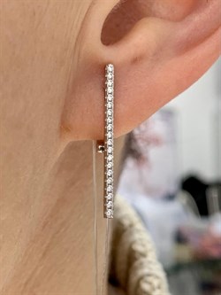 *Серьги Белый Фианит Микро Вставки арт. CZ-E01005-X-W-X-X-W-511 вес 2,8 г - фото 269182 *Серьги Белый Фианит Микро Вставки арт. CZ-E01005-X-W-X-X-W-511 вес 2,8 г - фото 269182