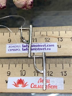 *Серьги Белый Фианит Микро Вставки арт. CZ-E01005-X-W-X-X-W-511 вес 2,8 г - фото 269186 *Серьги Белый Фианит Микро Вставки арт. CZ-E01005-X-W-X-X-W-511 вес 2,8 г - фото 269186