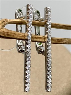 *Серьги Белый Фианит Микро Вставки арт. CZ-E01005-X-W-X-X-W-511 вес 2,8 г - фото 269187 *Серьги Белый Фианит Микро Вставки арт. CZ-E01005-X-W-X-X-W-511 вес 2,8 г - фото 269187