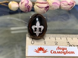 *Кольцо р.17 Дымчатый Кварц арт. NS-R00684-X-W-BR-X-X-492 вес 8,3 г - фото 269807