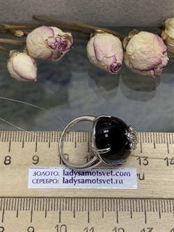 *Кольцо р.17 Дымчатый Кварц арт. NS-R00684-X-W-BR-X-X-492 вес 8,3 г - фото 269811