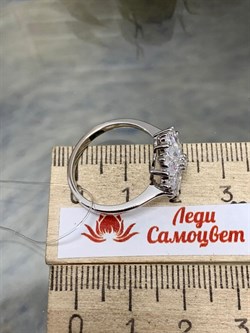 *Кольцо р.17,5 Белый Фианит арт. CZ-R02063-X-W-X-X-W-175 вес 3,11 г - фото 269828