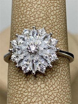 *Кольцо р.17,5 Белый Фианит арт. CZ-R02063-X-W-X-X-W-175 вес 3,11 г - фото 269832