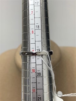 *Кольцо р.19 Голубая Эмаль арт. PI-R00005-X-W-X-BL-X-753 вес 8,08 г - фото 269878