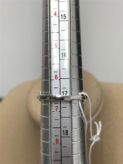 *Кольцо р.17 Черный Агат Оникс арт. NS-R00609-X-W-B-X-W-953 вес 3,75 г - фото 269919