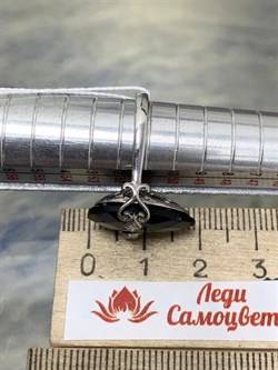 *Кольцо р.17 Черный Агат Оникс арт. NS-R00609-X-W-B-X-W-953 вес 3,75 г - фото 269920