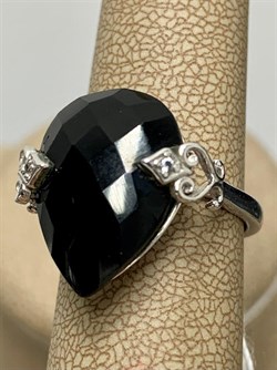 *Кольцо р.17,5 Черный Агат Оникс арт. NS-R00609-X-W-B-X-W-786 вес 4,61 г - фото 269944