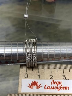 *Кольцо р.18 Фианит Микро Вставки арт. SL-R01829-X-W-X-X-W-755 вес 6,1 г - фото 269972