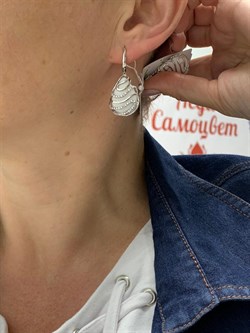 *Серьги Белый Агат Оникс арт. 1AVSE00046-202 вес 9,3 г - фото 270036 *Серьги Белый Агат Оникс арт. 1AVSE00046-202 вес 9,3 г - фото 270036