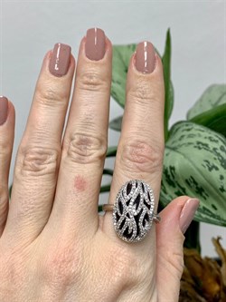 *Кольцо р.16 Дымчатый Кварц арт. MP-R00144-X-W-B-X-W 16-825 вес 7,3 г - фото 270060