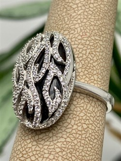 *Кольцо р.16 Дымчатый Кварц арт. MP-R00144-X-W-B-X-W 16-825 вес 7,3 г - фото 270063