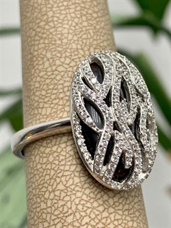 *Кольцо р.16 Дымчатый Кварц арт. MP-R00144-X-W-B-X-W 16-825 вес 7,3 г - фото 270064