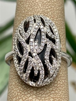 *Кольцо р.16 Дымчатый Кварц арт. MP-R00144-X-W-B-X-W 16-825 вес 7,3 г - фото 270065