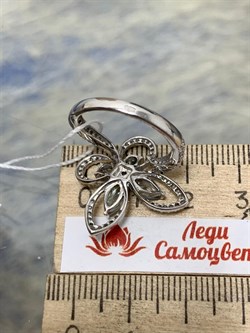 *Кольцо р.18 Голубой Топаз арт. AS-R11042-X-W-BT-X-W-613 вес 4,1 г - фото 270106