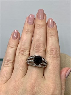 *Кольцо р.17 Черный Агат Оникс арт. JSR0183WBKW-050 вес 7,28 г - фото 270123 *Кольцо р.17 Черный Агат Оникс арт. JSR0183WBKW-050 вес 7,28 г - фото 270123